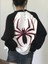 Vintage Reglan Uzun Kollu Spider Baskılı Beyaz T-Shirt 1