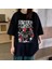 Spider Punk Siyah Oversize T-Shirt 1