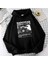 Radiohead Baskılı Siyah Unisex Oversize Kapüşonlu Sweatshirt 2