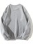 Cute Cat Baskılı Gri Unisex Oversize Bisiklet Yaka Sweatshirt 2