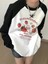Vintage Reglan Uzun Kollu Strawberry Baskılı Beyaz T-Shirt 3
