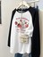 Vintage Reglan Uzun Kollu Strawberry Baskılı Beyaz T-Shirt 5