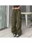 Yeşil Tactical Paraşüt Kumaş Kargo Cepli Oversize Unisex Pantolon 1