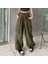 Yeşil Tactical Paraşüt Kumaş Kargo Cepli Oversize Unisex Pantolon 4