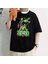 Harajuku Anime One Piece Zoro Siyah Oversize T-Shirt 2