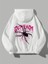 Gothic Spider Web Scream Oversize Unisex Beyaz Kapşonlu Hoodie Sweatshirt 1