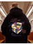Street Wear Rubik Küp Baskılı Oversize Unisex Siyah Kapşonlu Hoodie Sweatshirt 1