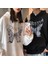 Harajuku Butterfly Oversize Unisex Beyaz Kapşonlu Hoodie Sweatshirt 2