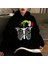 Christmas Gothic Baskılı Siyah Unisex Oversize Kapüşonlu Sweatshirt 1