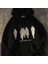 Y2K No Time No See Baskılı Oversize Unisex Siyah Kapşonlu Hoodie Sweatshirt 1