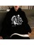 Street Wear We Vaguel Feel Many Oversize Unisex Siyah Sweatshirt 2