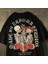 Skulls In Love & Roses Sırt Baskılı Siyah Oversize T-Shirt 1