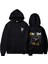 Rap Star Baskılı Siyah Unisex Oversize Kapüşonlu Sweatshirt 2