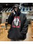 Jujutsu Kaisen Poster Baskılı Oversize Fermuarlı Siyah Unisex Kapüşonlu Hırka 1