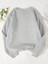 Ribbon Baskılı Gri Unisex Oversize Bisiklet Yaka Sweatshirt 3