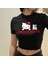 Hello Kitty Baskılı Siyah Crop 1
