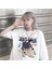 Be Fearless Teenager Baskılı Beyaz Oversize T-Shirt 1