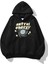 Astral Energy Baskılı Siyah Kapşonlu Sweatshirt 1