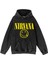 Yıkamalı Kumaş Rock Serisi Nirvana Kapüşonlu Hoodie Sweatshirt 1