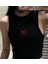 Spider Nakışlı Siyah Halter Yaka Kaşkorse Crop Top 1