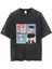 Yıkamalı Anime Jujutsu Kaisen Baskılı Oversize Vintage T-Shirt 1