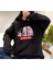 Zero Two Darling Baskılı Siyah Unisex Oversize Kapüşonlu Sweatshirt 1