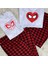 Spider Heart Baskılı Siyah Oversize Kısa Kol Alt Üst 2 L.i Takım 1