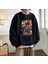 One Piece All Characters Baskılı Siyah Unisex Oversize Bisiklet Yaka Sweatshirt 1