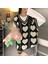 Touz Kawaii Harajuku Kalp Desenli V Yaka Oversize Süveter 2