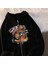 Spider Punk Baskılı Oversize Fermuarlı Siyah Unisex Kapüşonlu Hırka 1