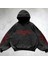 Yıkamalı Red Gothic Vintage Kapüşonlu Sweatshirt 1