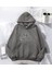 Snake Web Taş Işleme Detail Baskılı Kapşonlu Sweatshirt 1