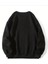 Shark Baskılı Siyah Unisex Oversize Bisiklet Yaka Sweatshirt 2