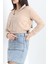 Fermuarlı Crop Peluş Sweat Bej - 9060.1153. 1