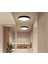 Avize Sıva Üstü LED Panel Glop Modern Balkon Banyo Tuvalet Kolidor Aydınlatma Siyah 2