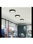 Avize Sıva Üstü LED Panel Glop Modern Balkon Banyo Tuvalet Kolidor Aydınlatma Siyah 5
