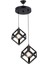 Lila Küp Model Sarkıt 2 Li Metal Avize Modern 2