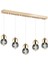 Sasha 5'li Sıralı 3 Renkli 57 Watt Gold Kristal Ledli Modern Oturma Odası Salon Sarkıt Avize 2