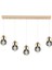 Sasha 5'li Sıralı 3 Renkli 57 Watt Gold Kristal Ledli Modern Oturma Odası Salon Sarkıt Avize 3