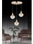 Talu 3'lü Gold 3 Renk Ledli Lü x Sarkıt Modern LED Avize 3