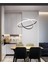 Ikili Halka Model Sarkıt Modern LED Beyaz Işık Ultra Power LED Avize Salon Mutfak Oda Ledli Avize 1