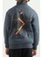 7-15 Yaş Erkek Çocuk Fermuarlı Dik Yaka Sırt Baskılı Şardonlu Sweatshirt 11021 Orman Yeşili 4