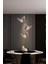 Kelebek Model Gold Kaplama 3 Renk Metal Salon Mutfak Oturma Yatak Odası Modern LED 3 Lü Sarkıt Aviz 1