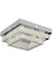 Modina 2 Katlı Krom Ledli 3 Renkli 70 Watt Kristalli Taşlı Modern Tasarım LED Kristal Salon Avize 3