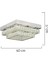 Modina 2 Katlı Krom Ledli 3 Renkli 70 Watt Kristalli Taşlı Modern Tasarım LED Kristal Salon Avize 5