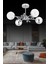 Ledli Nairobi Gümüş 4'lü Kristal Taşlı Lü x Modern LED Avize 2