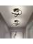 Modern Plafonyer Tavan Salon Mutfak Oturma Odası Avize LED Avize Siyah 2 Adet Set Fiyat 1