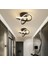 Modern Plafonyer Tavan Salon Mutfak Oturma Odası Avize LED Avize Siyah 2 Adet Set Fiyat 3