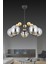 Beste 5 Li Modern (Siyah Gold) Füme Glop Camlı Salon Yatak Odası Mutfak Genç Odası Avize 1