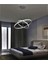 Ikili Halka Model Sarkıt Modern LED Beyaz Işık Ultra Power LED Avize Salon Mutfak Oda Ledli Avize 1